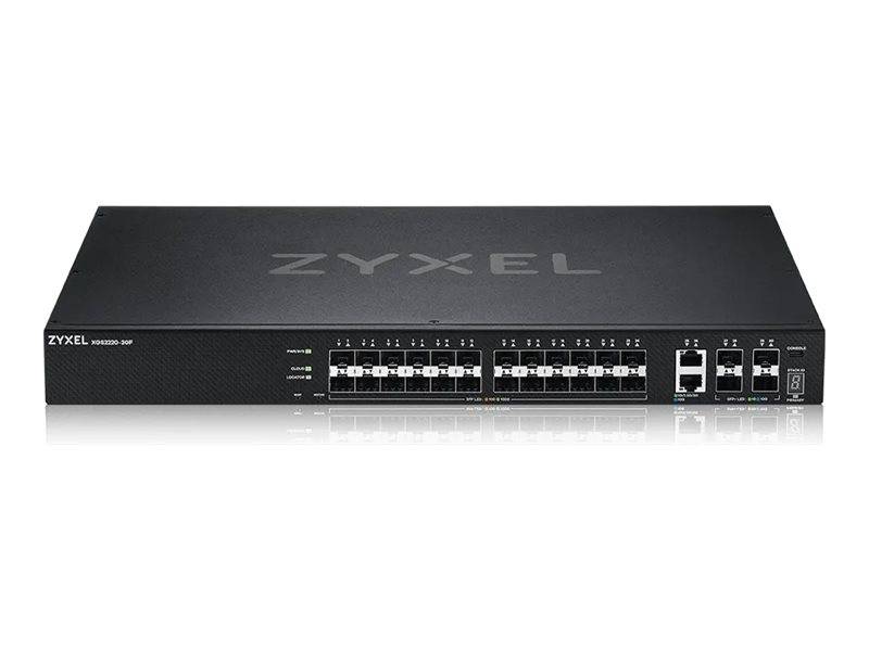 Zyxel XGS2220 Series XGS2220-30F - Switch - L3-Zugang, NebulaFLEX Cloud - managed - 24 x 100/1000 Base-X + 6 x 10 Gigabi-0