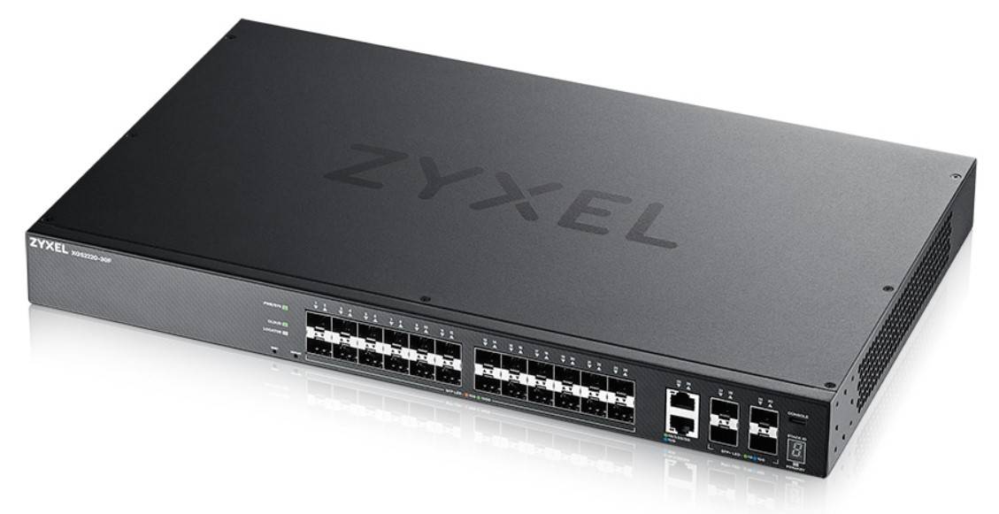 Zyxel XGS2220 Series XGS2220-30F - Switch - L3-Zugang, NebulaFLEX Cloud - managed - 24 x 100/1000 Base-X + 6 x 10 Gigabi-2