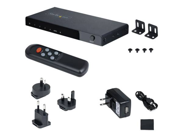 StarTech.com 4-Port 8K HDMI Switch, HDMI 2.1 Switcher 4K 120Hz HDR10+, 8K 60Hz UHD, HDMI Switch 4 In 1 Out, Auto/Manual