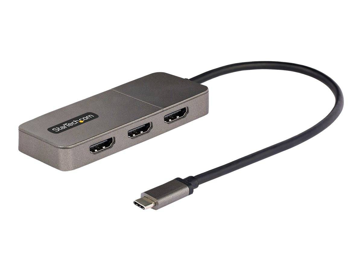 StarTech.com 3-Port USB-C MST Hub, USB Type-C to 3x HDMI Multi-Monitor Adapter for Laptop, Triple HDMI up to 4K 60Hz w/-1