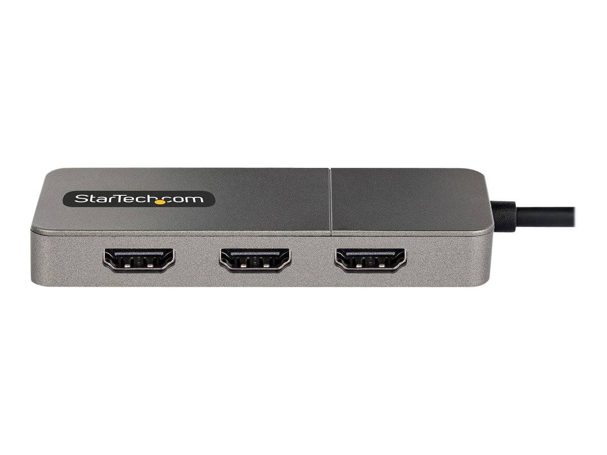 StarTech.com 3-Port USB-C MST Hub, USB Type-C to 3x HDMI Multi-Monitor Adapter for Laptop, Triple HDMI up to 4K 60Hz w/-4