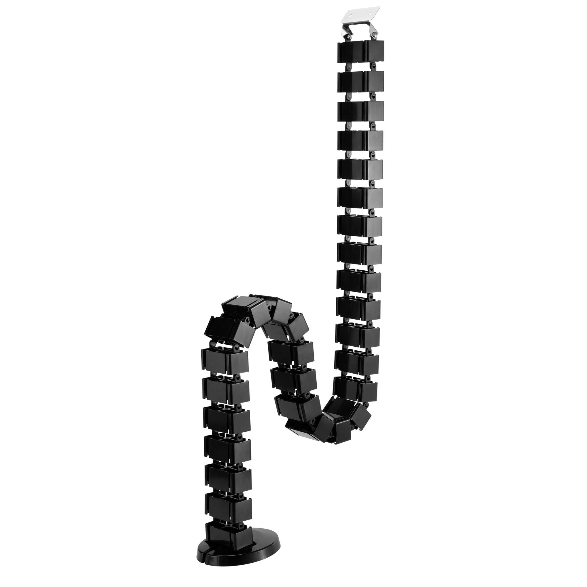 InLine® Kabelkanal, flexibel, 4 Kammern, höhenverstellbarer Tisch, 1,28m-1