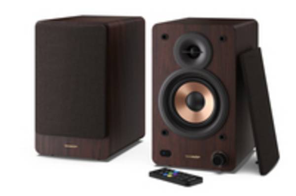 BOOKSHELF SPEAKERS, 2-Wege, 2.0 Kanäle, Verkabelt & Kabellos, 60 W, Braun