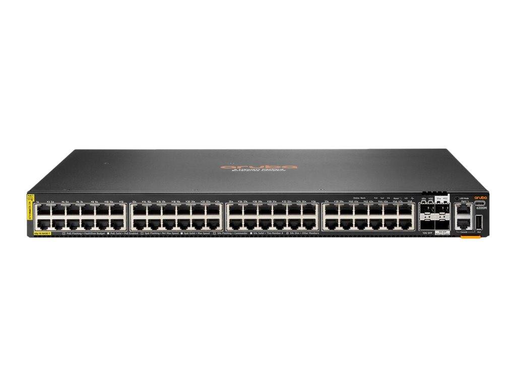 HPE Aruba 6200M 48G Class4 PoE 4SFP+ Switch - Switch - max. Stapelentfernung 10 km - L3 - managed - 48 x 10/100/1000 (Po-0