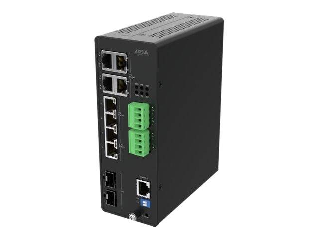 Axis D8208-R - Switch - industriell - managed - 8 x 10 Gigabit Ethernet - Desktop - PoE++ (480 W)-0