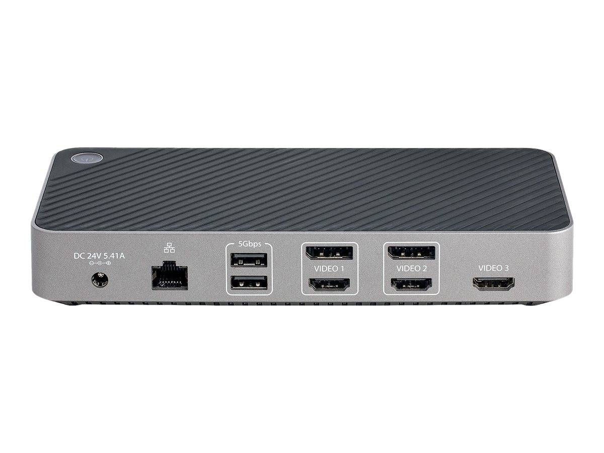 StarTech.com USB-C Triple Monitor Docking Station - HDMI/DP Triple 4k USB-C Dock - 5x USB Hub - GbE - 100W PD - Universa-1