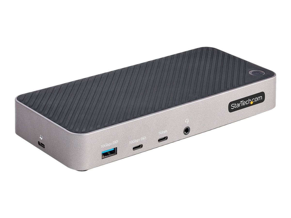 StarTech.com USB-C Triple Monitor Docking Station - HDMI/DP Triple 4k USB-C Dock - 5x USB Hub - GbE - 100W PD - Universa-4