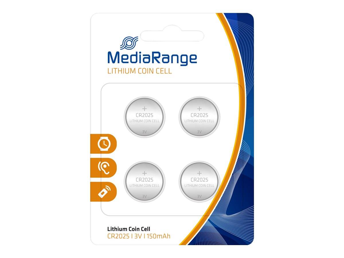 MediaRange - Batterie 4 x CR2025 - Li - 150 mAh-0