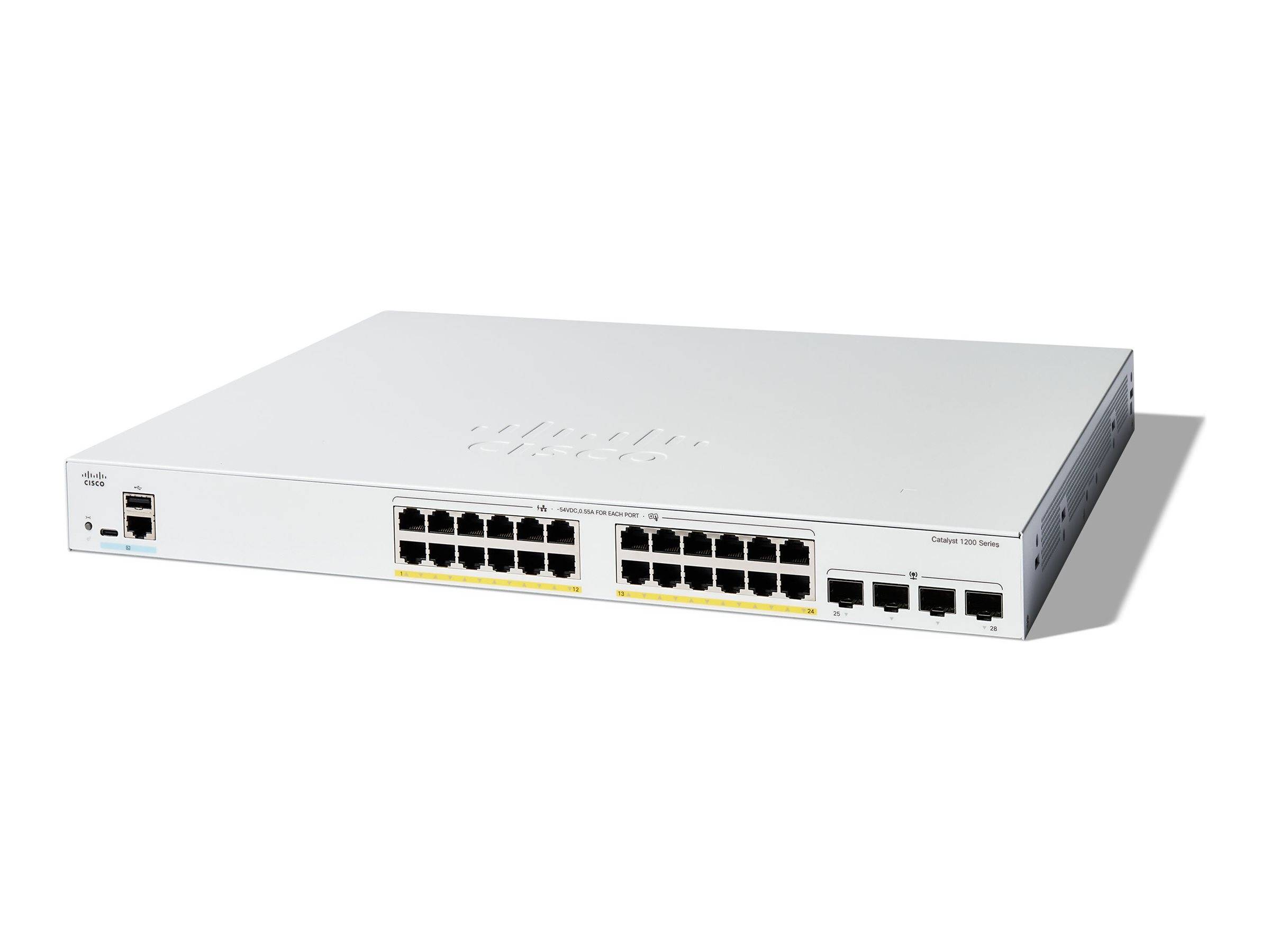Cisco Catalyst 1200-24FP-4G - Switch - L3 - Smart - 24 x 10/100/1000 (PoE+)-0