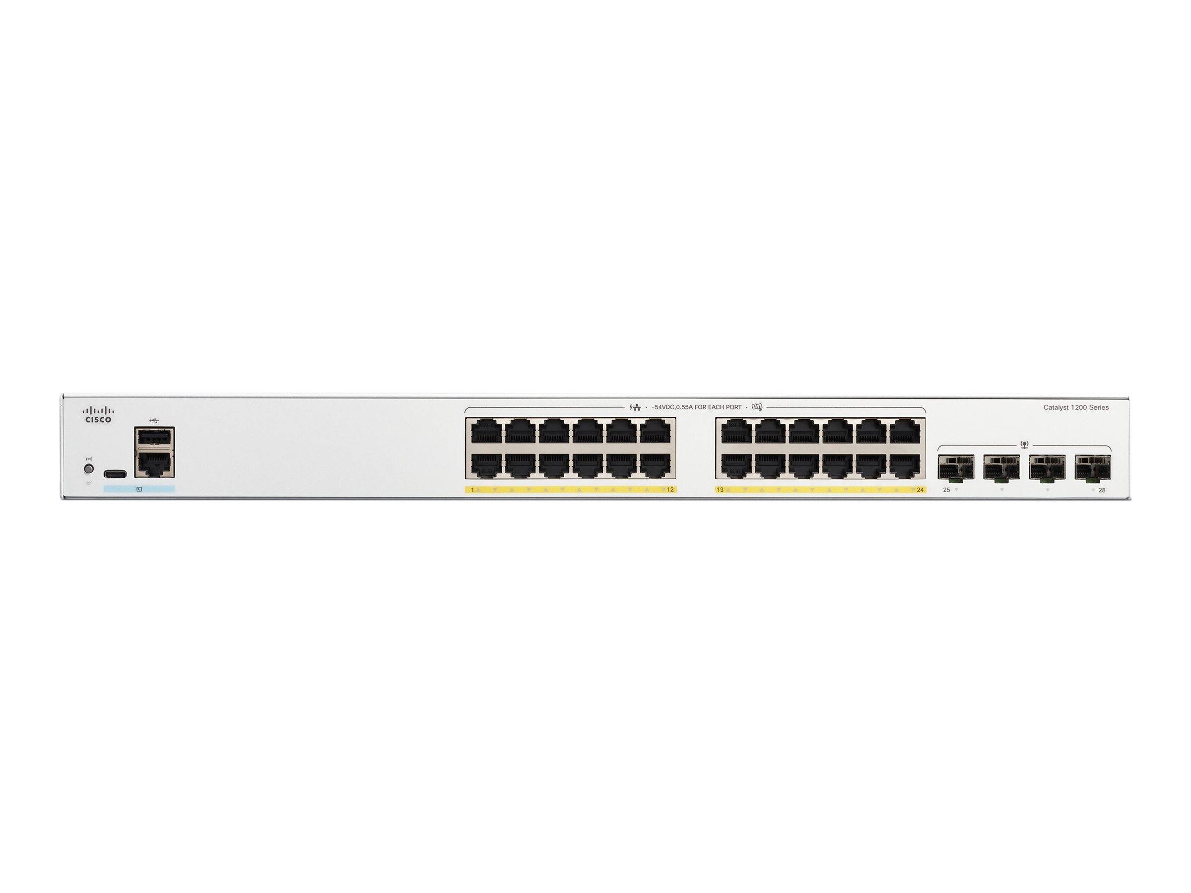 Cisco Catalyst 1200-24FP-4G - Switch - L3 - Smart - 24 x 10/100/1000 (PoE+)-1