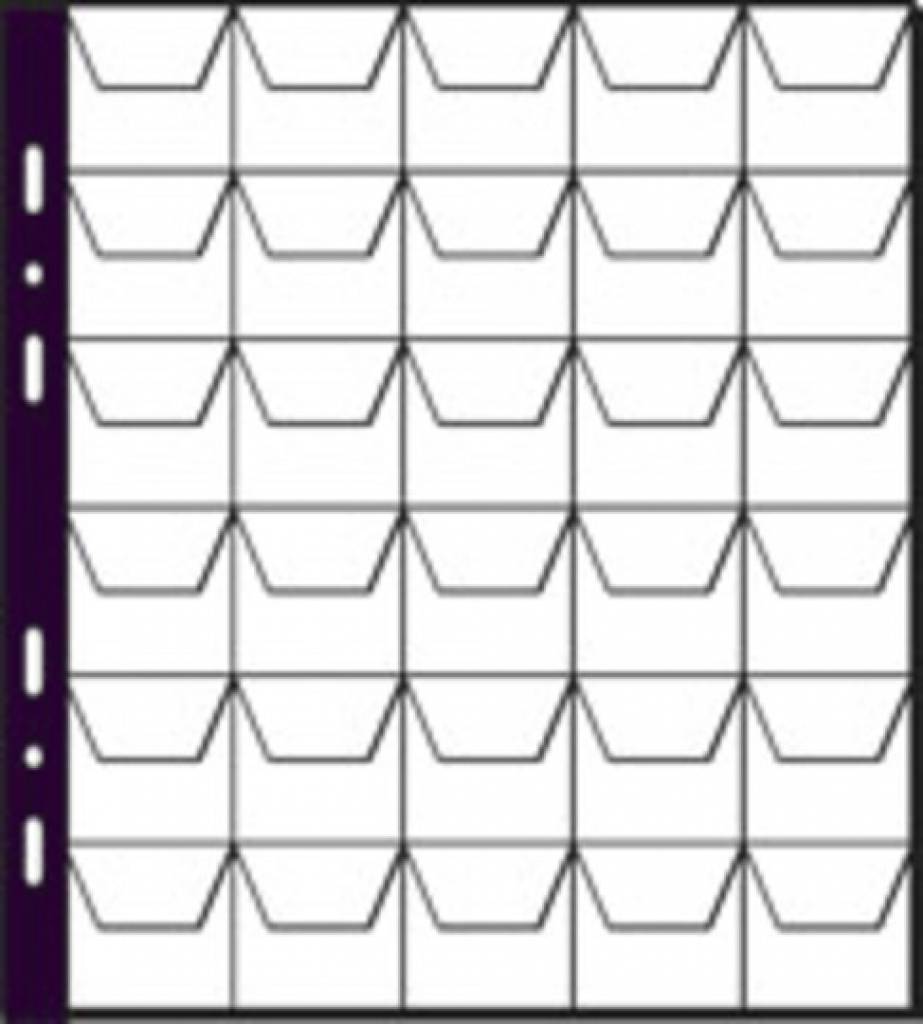 Pagna 30322-19, Coin holders sheets, Schwarz, Transparent, 3,5 cm, 5 Stück(e), 215 x 235 mm, 30 Münzen-0