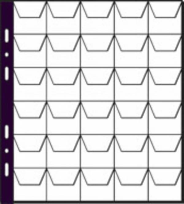 Pagna 30322-19, Coin holders sheets, Schwarz, Transparent, 3,5 cm, 5 Stück(e), 215 x 235 mm, 30 Münzen