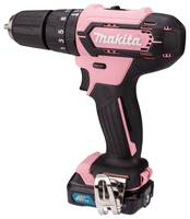 Makita HP 333 DSAP1 Akku Schlagbohrschrauber 12 V 30 Nm Pink + 1x Akku 2,0 Ah + Ladegerät + Tasche-1