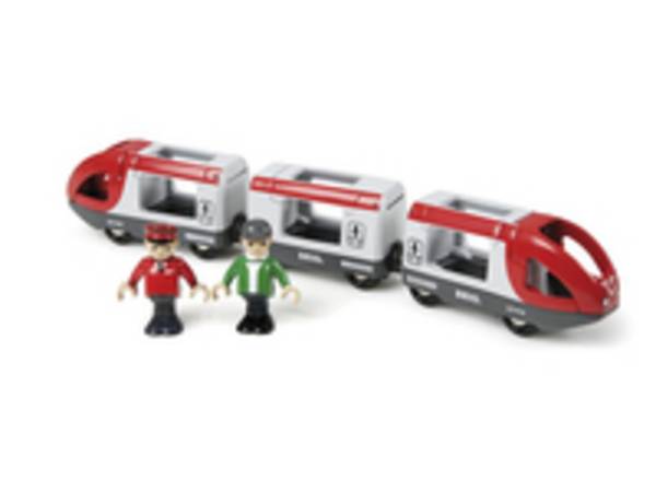 RAVENSBURGER - BRIO Roter Reisezug, Junge/Mädchen, Kunststoff, Travel, 5 Stück(e), 0,3 Jahr(e), Mehrfarbig