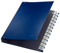 Pultordner DIN A4 A-Z 24Fächer Graupappe blau-1