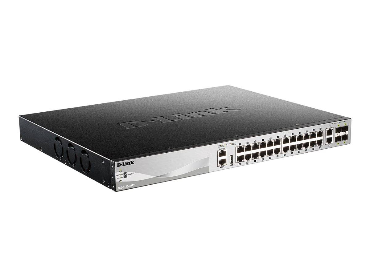 D-Link DGS-3130-30PS/E 30Port PoE Switch, Layer 3 PoE Gigabit Stack (SI)-3