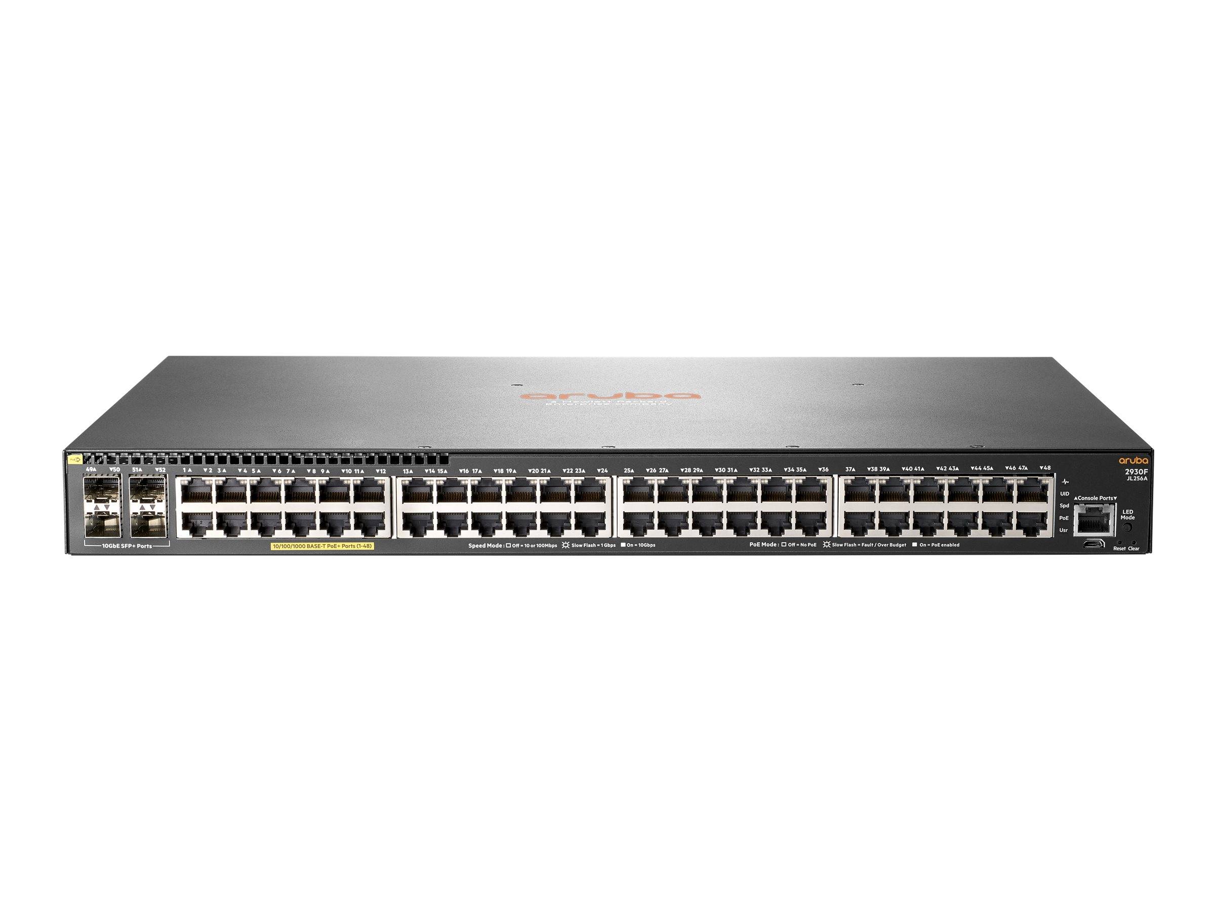 HPE Aruba 2930F 48G PoE+ 4SFP+ - Switch - L3 - managed - 48 x 10/100/1000 (PoE+)-1