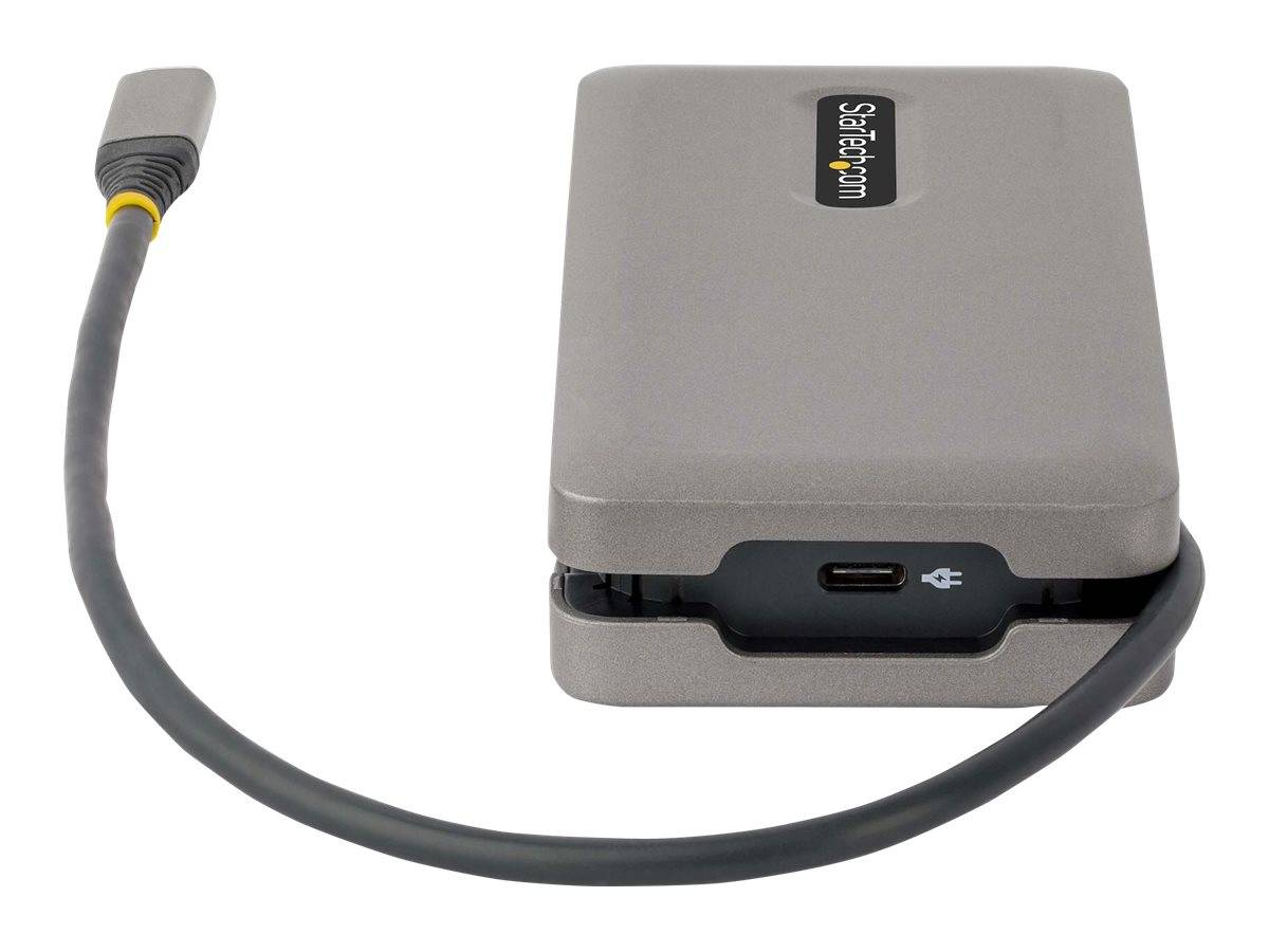StarTech.com USB-C Multiport Adapter, HDMI/VGA, 4K 60Hz Video, 3-Port USB Hub, 100W Power Delivery Pass-Through, GbE, US-0