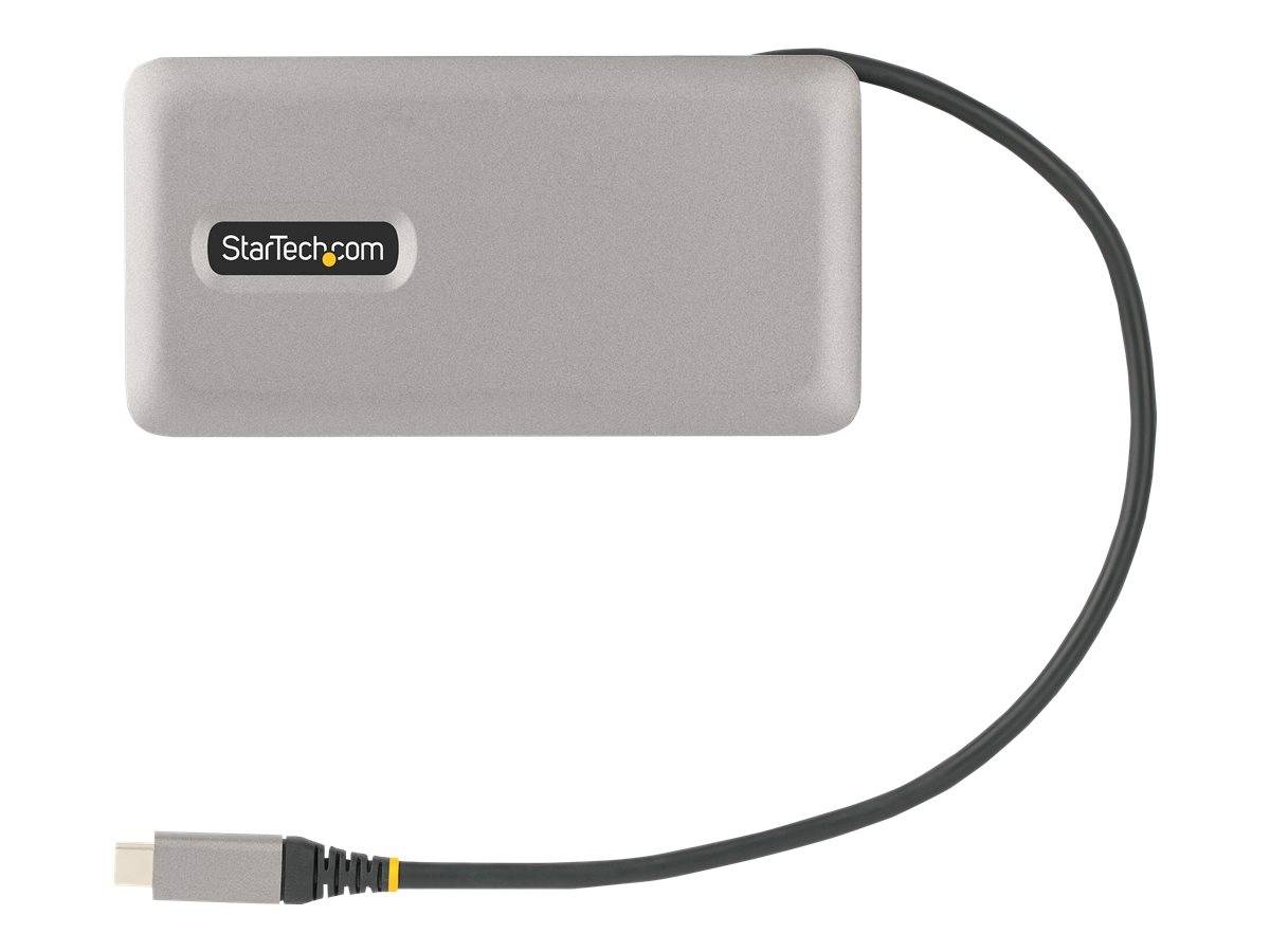 StarTech.com USB-C Multiport Adapter, HDMI/VGA, 4K 60Hz Video, 3-Port USB Hub, 100W Power Delivery Pass-Through, GbE, US-2
