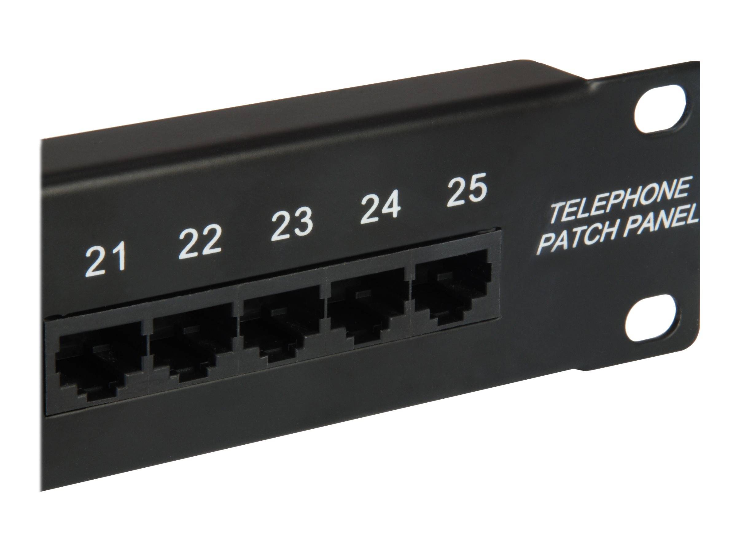 equip Pro ISDN - Patch Panel - CAT 3 - RJ-45 X 25 - Schwarz - 1U - 48.3 cm (19"")-2