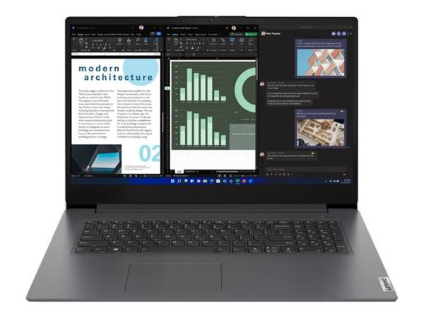Lenovo V17 G4 IRU 83A2 - 180°-Scharnierdesign - Intel U-Series U300 / 1.2 GHz - Win 11 Home - UHD Graphics - 8 GB RAM -