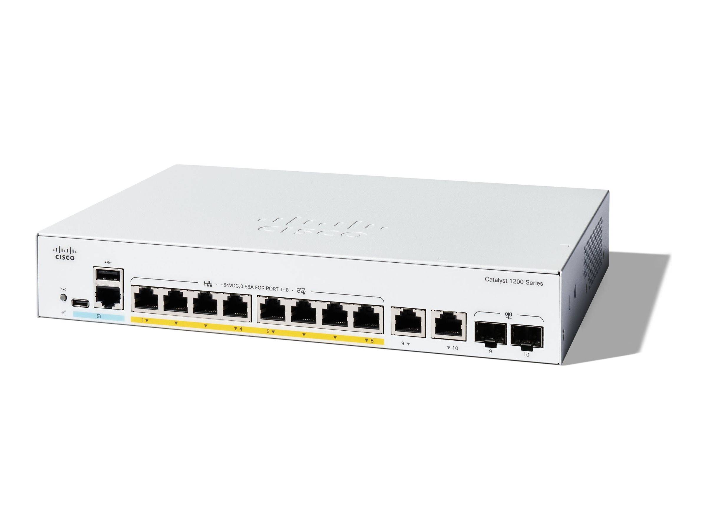 Cisco Catalyst 1200-8P-E-2G - Switch - L3 - Smart - 8 x 10/100/1000 (PoE+)-0