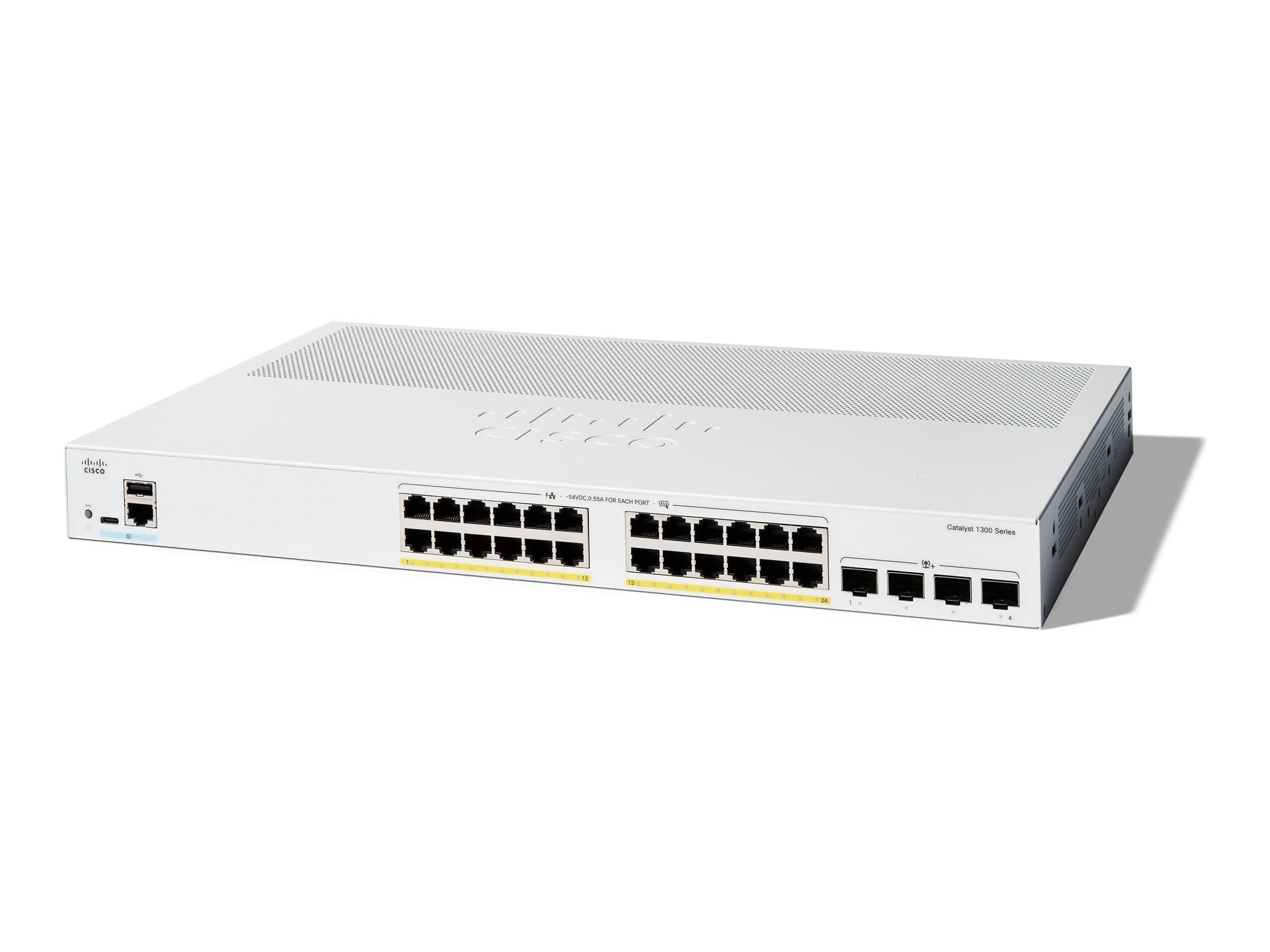Cisco Catalyst 1300-24P-4X - Switch - L3 - managed - 24 x 10/100/1000 (PoE+)-0