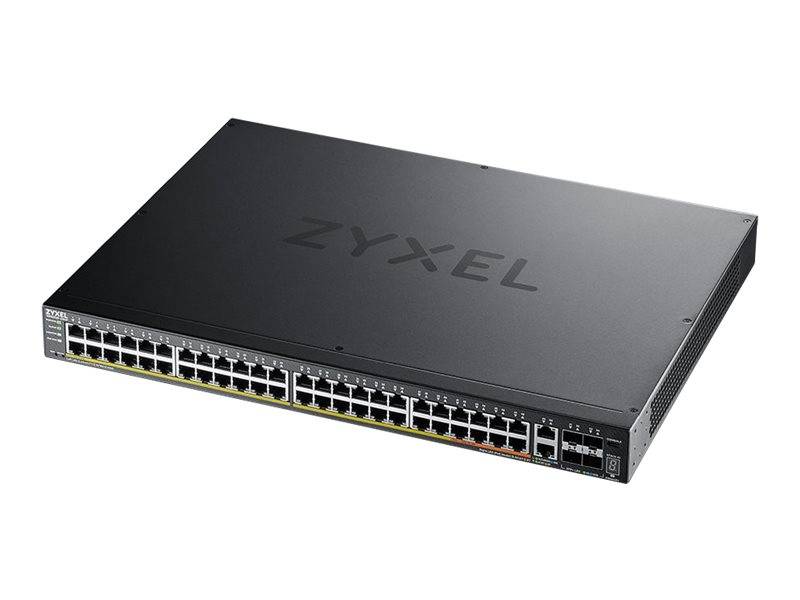 Zyxel XGS2220 Series XGS2220-54HP - Switch - 48 Port GbE L3 Access, NebulaFLEX Cloud, mit 6 10G Uplink - managed - 40 x-0