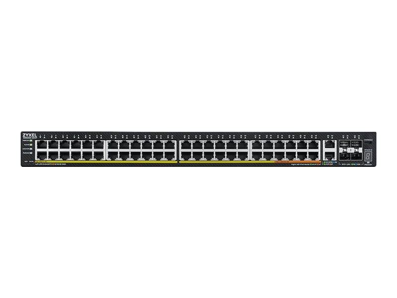 Zyxel XGS2220 Series XGS2220-54HP - Switch - 48 Port GbE L3 Access, NebulaFLEX Cloud, mit 6 10G Uplink - managed - 40 x-3