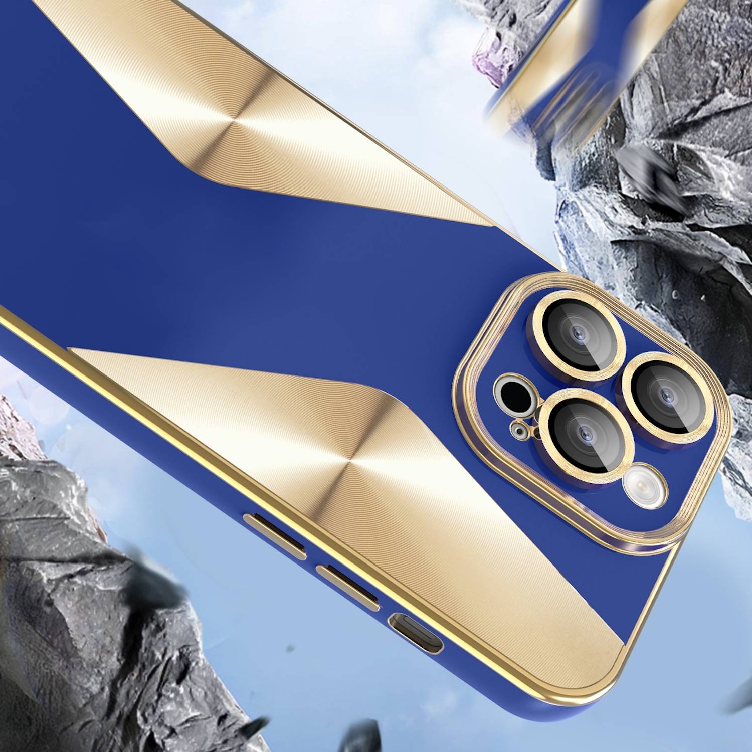 Für Apple iPhone 15 Pro Max Electroplating Silikon TPU Handy Hülle mit Kamera Schutz-3