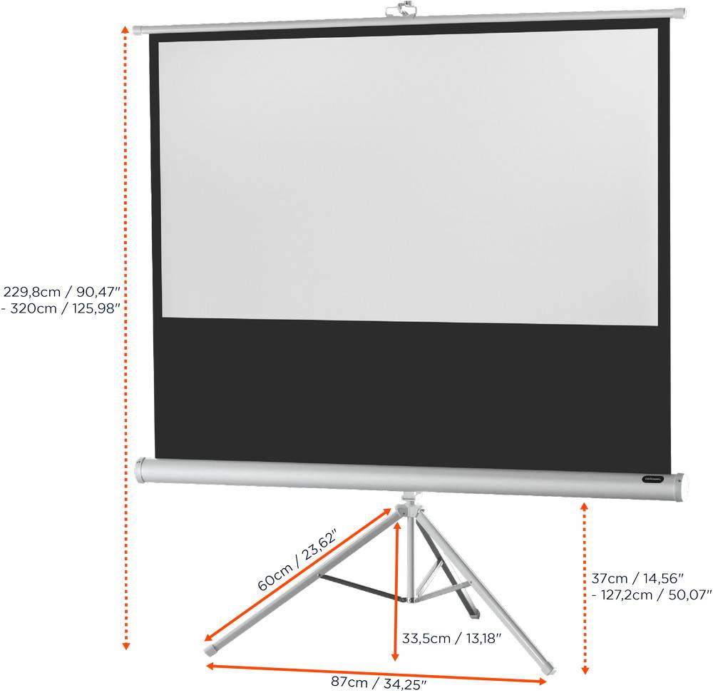 celexon Stativleinwand Economy 244 x 138 cm - White Edition-4