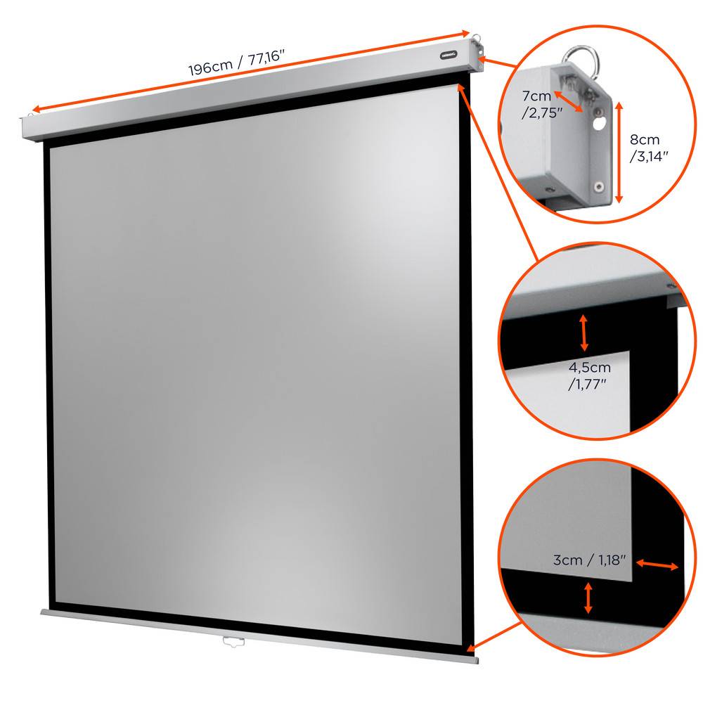 celexon Leinwand Rollo Professional Plus 180 x 180 cm - 100"-2