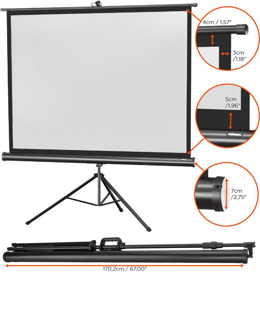 celexon Stativleinwand Economy 158 x 118 cm-3