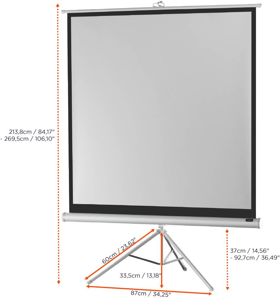 celexon Stativleinwand Economy 158 x 158 cm - White Edition-3