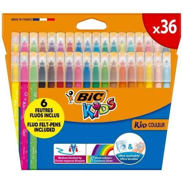 BIC Kids Fasermaler Kid Couleur medium, 36er Kartonetui-0