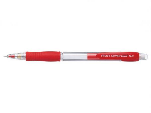 PILOT SUPER GRIP Druckbleistift HB 0.5 mm, Gehäusefarbe: rot