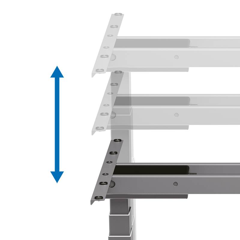 Sit-stand desk frame, dual motor, easy-use controller, grey Home & Living Büro-Ausstattung-3