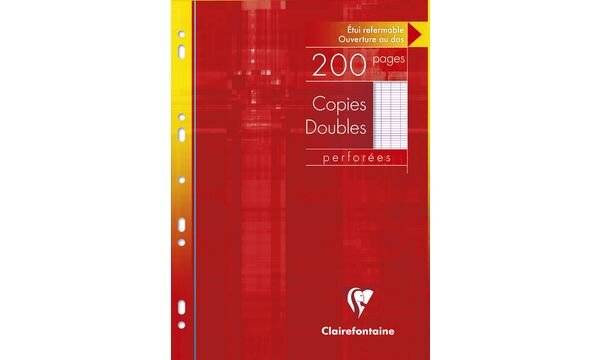 Clairefontaine Copies doubles, A4, séyès, 200 pages (87000838)