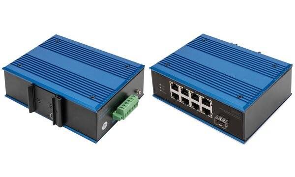 DIGITUS - 8 Port Fast Ethernet Netzwerk Switch, Industrial, Unmanaged, 1 SFP Uplink-3
