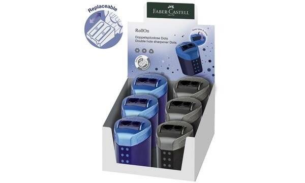 FABER-CASTELL Doppelspitzdose RollOn DOTS, im Display (5661765)-5