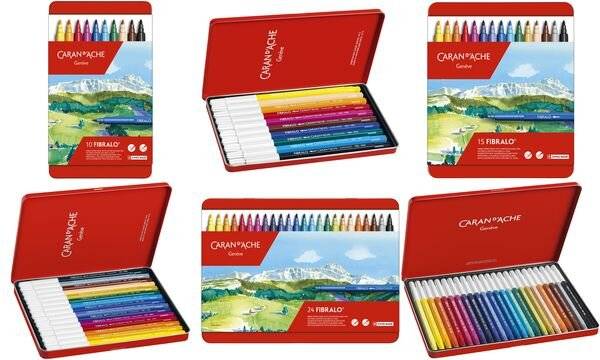 CARAN D'ACHE Fasermaler FIBRALO, 24er Metalletui (86040623)-1
