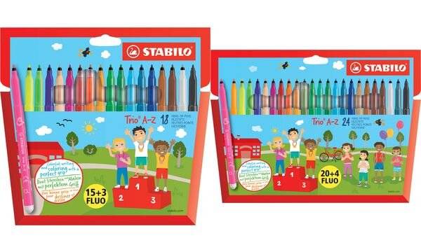 STABILO Fasermaler Trio A-Z, 18er Karton-Etui, PACK SPECIAL (55500798)-1