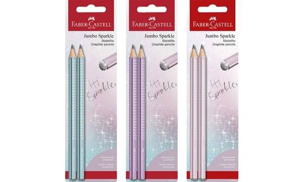 FABER-CASTELL Bleistiftset Jumbo GRIP SPARKLE, sortiert (5661750)-0