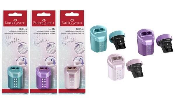FABER-CASTELL Doppelspitzdose RollOn SPARKLE, Blisterkarte (5661766)-0