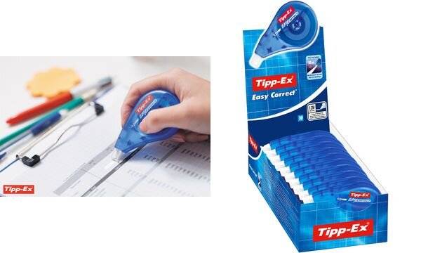 Tipp-Ex Korrekturroller Easy Correct, 4,2 mm x 12 m, Display (5103773)