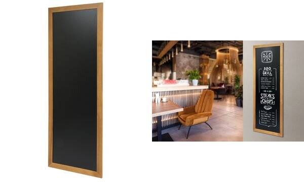 Securit Kreidetafel LONG, mit Holzrahmen, teak (70020498)