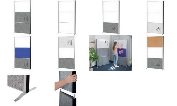 Stellwandsystem MAULconnecto 9622095 2xWB 1xAkustik dunkelgrau Stand-2