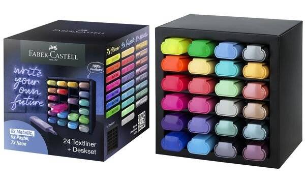 FABER-CASTELL Textmarker TEXTLINER 1546, 24er Deskset (5661821)-1