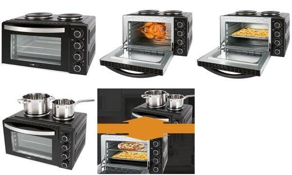 KK 3786 Kleinküche mit 2 Kochplatten schwarz-2