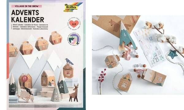 folia Adventskalender-Bastelset VILLAGE IN THE SNOW (57907198)